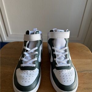 Nike Kids High-Top Sneakers - Dark Green and White